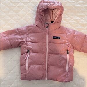 Patagonia Baby Hi-Loft Down Sweater Hoody Jacket Pink 12–18 months
